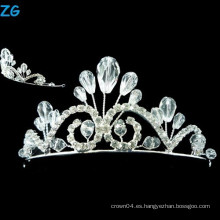 Elegante A Crystal Level pequeño princesa tiara cristal belleza Pageant tiaras